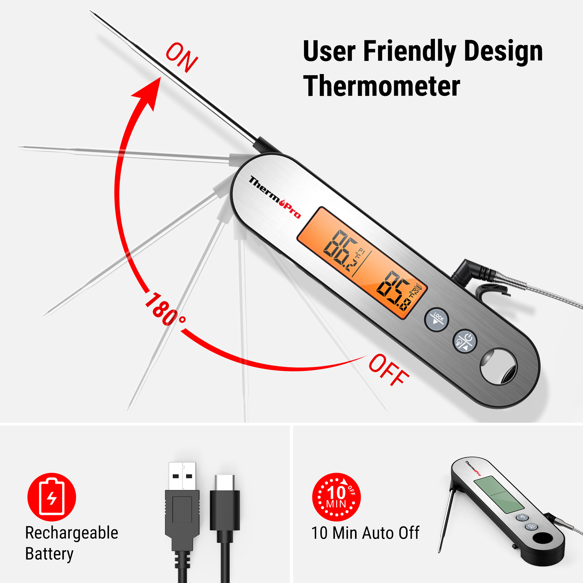 ThermoPro TP710 Instant Read Digital Meat Thermometer